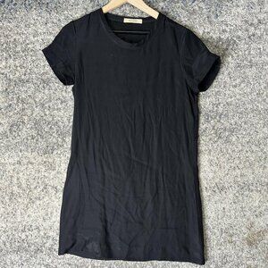 Nili Lotan Dress Womens Small Black 100% Silk T Shirt Tunic Made USA New York